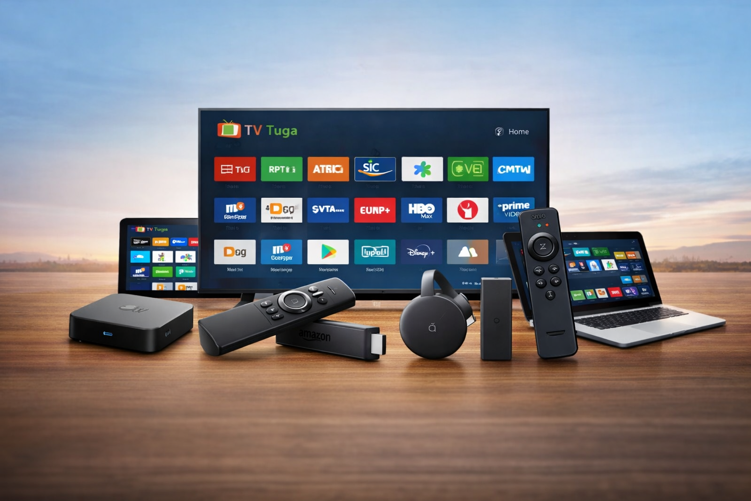 dispositivos compatíveis com a TV Tuga