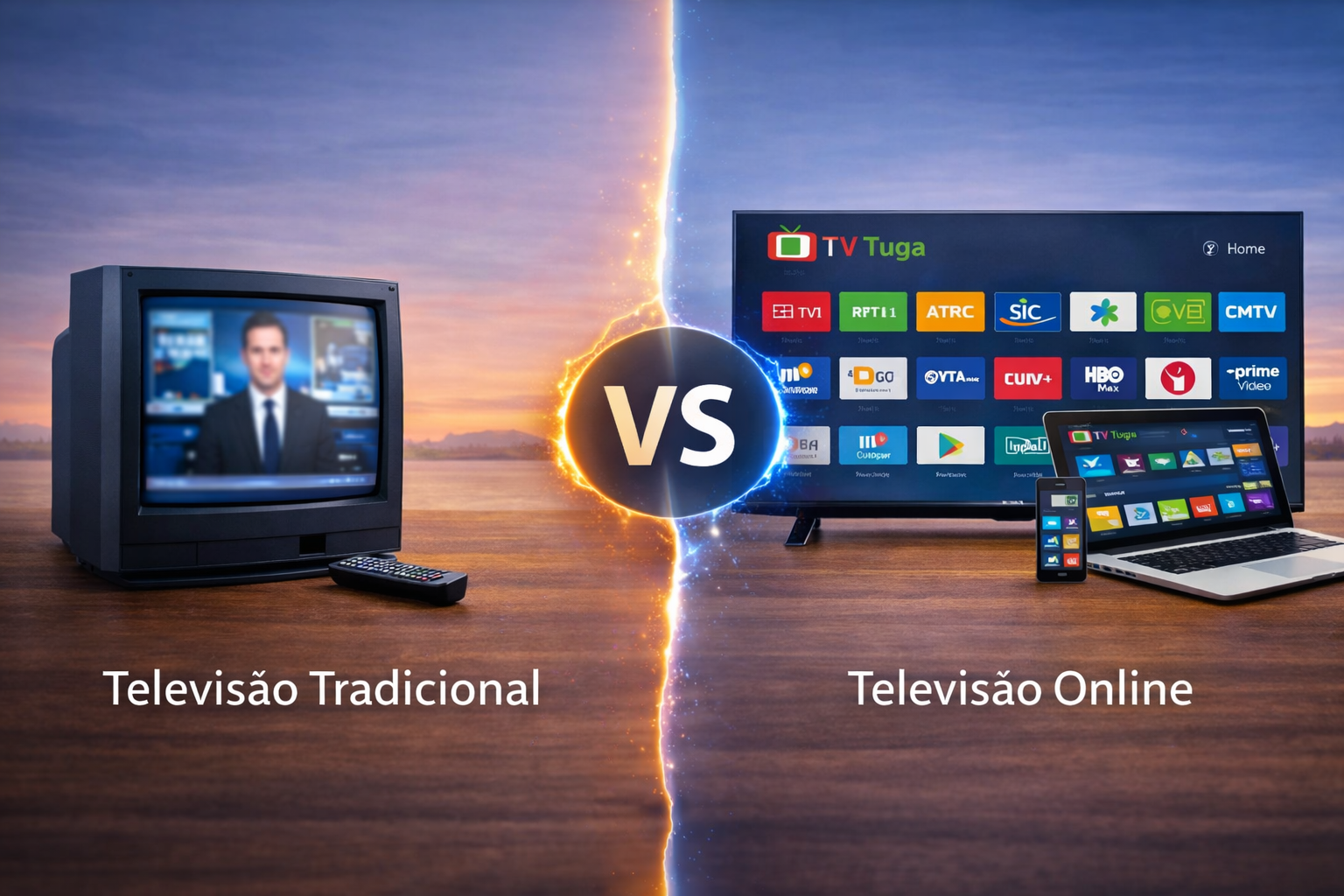televisão tradicional vs televisão online